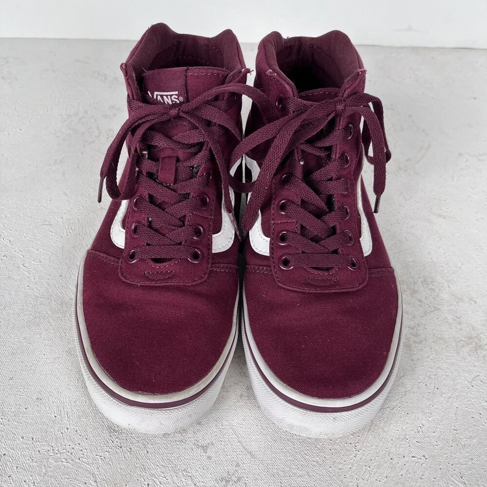 Vans Old Skool Sk8 Womens Canvas Marron White Sneakers Sz 7.5 - Picture 9 of 9